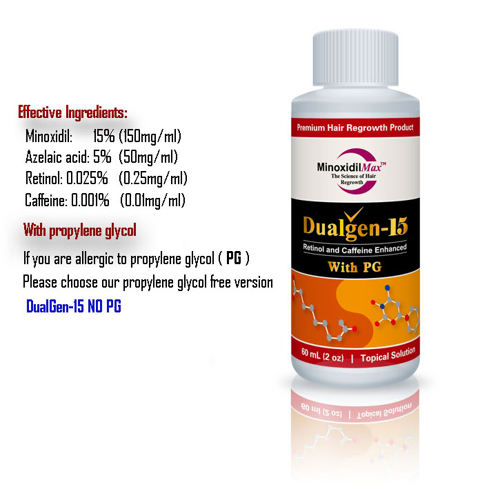 15% Minoxidil | Dualgen-15 With PG | For Type
