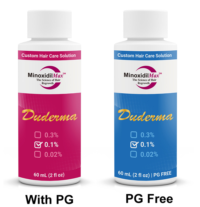 topical dutasteride 0.1%, With PG and PG free versions